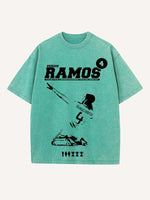 Sergio Ramos Print Round Neck T-shirt