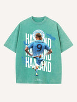Erling Haaland Print Round Neck T-shirt