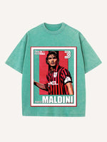 Paolo Maldini Print Round Neck T-shirt