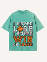 Basketball Aesthetic Print Round Neck T-shirt