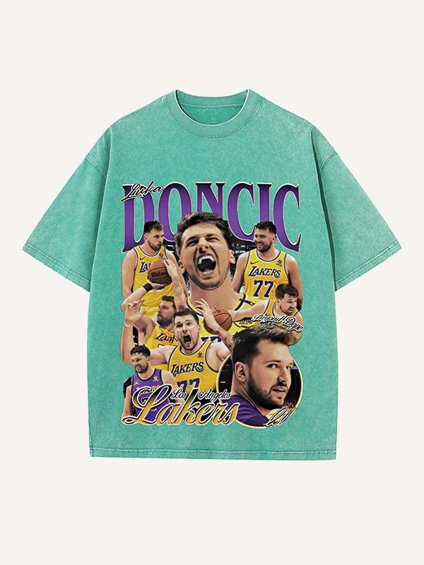 Luka Dončić Print Round Neck T-shirt