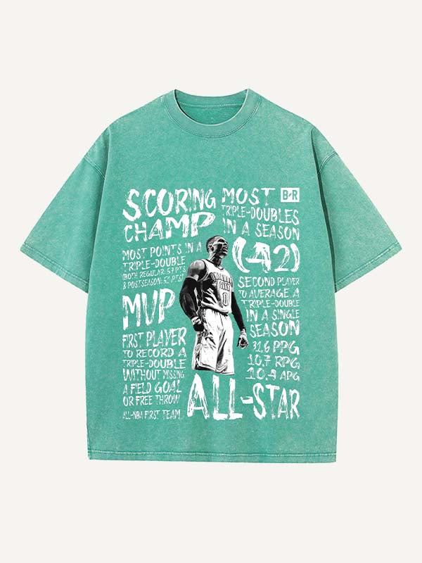 Russell Westbrook Print Round Neck T-shirt