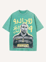 Ronaldo Print Round Neck T-shirt