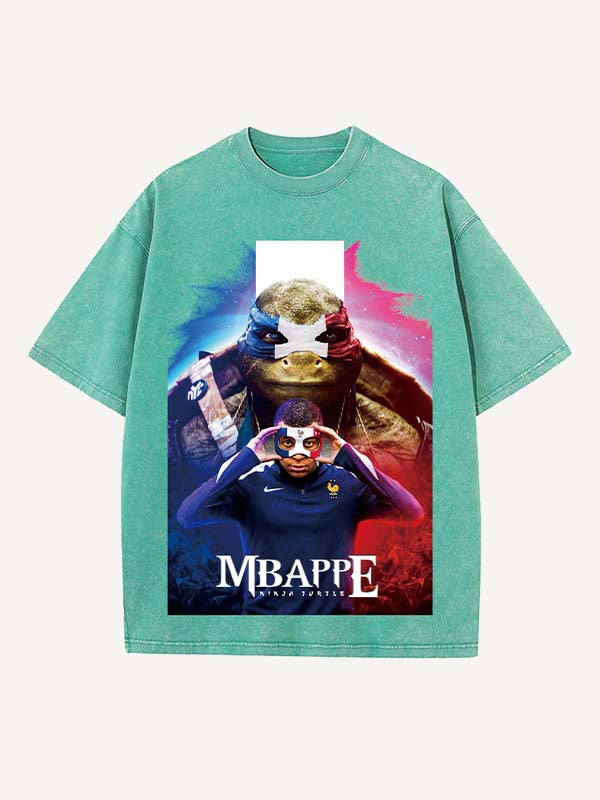 Kylian Mbappé Print Round Neck T-shirt
