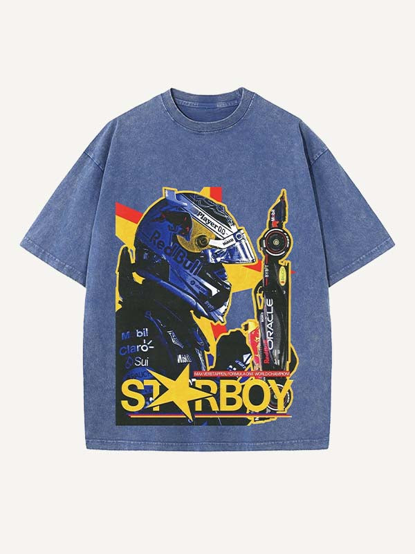 Max Verstappen Print Round Neck T-shirt