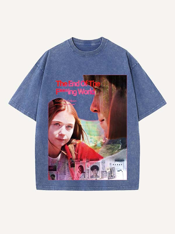 The End of the Fxxxing World Print Round Neck T-shirt
