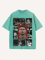 Cristiano Ronaldo Print Round Neck T-shirt