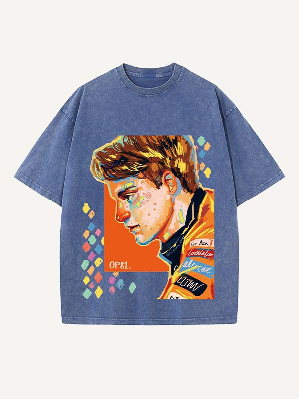 Oscar Piastri Print Round Neck T-shirt