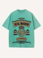 Real Madrid Print Round Neck T-shirt