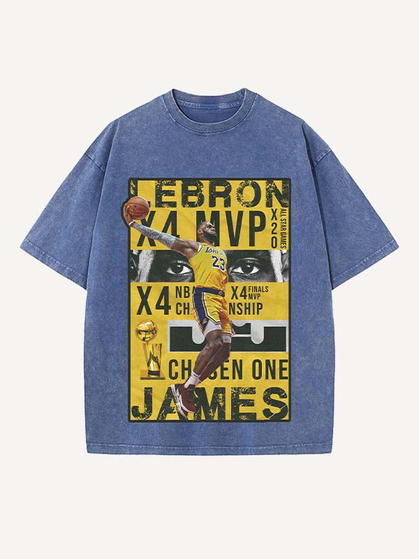 LeBron James Print Round Neck T-shirt