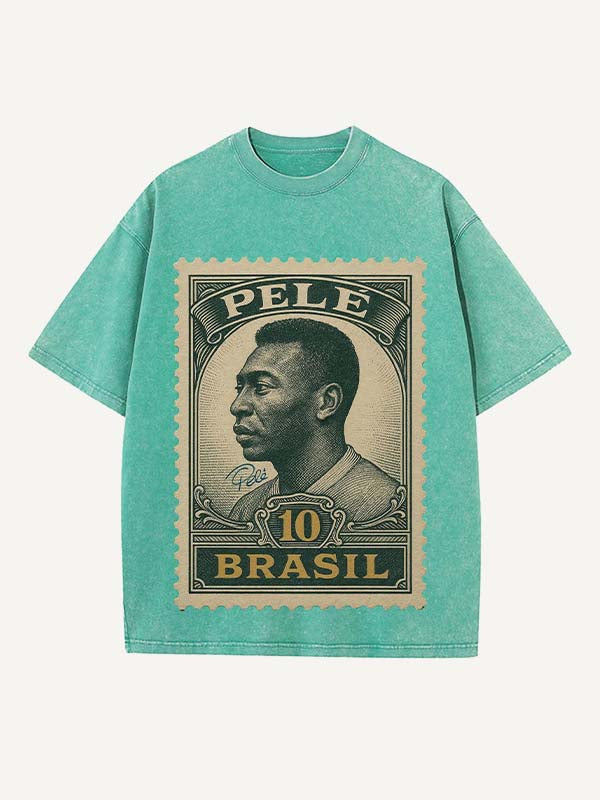 Pelé Print Round Neck T-shirt
