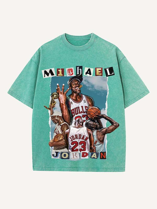 Michael Jordan Print Round Neck T-shirt