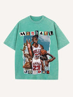 Michael Jordan Print Round Neck T-shirt