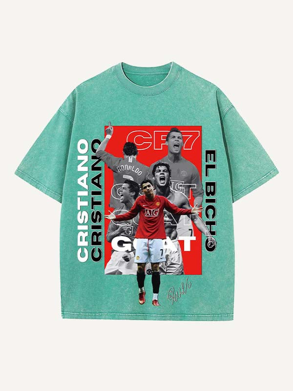 Cristiano Ronaldo Print Round Neck T-shirt