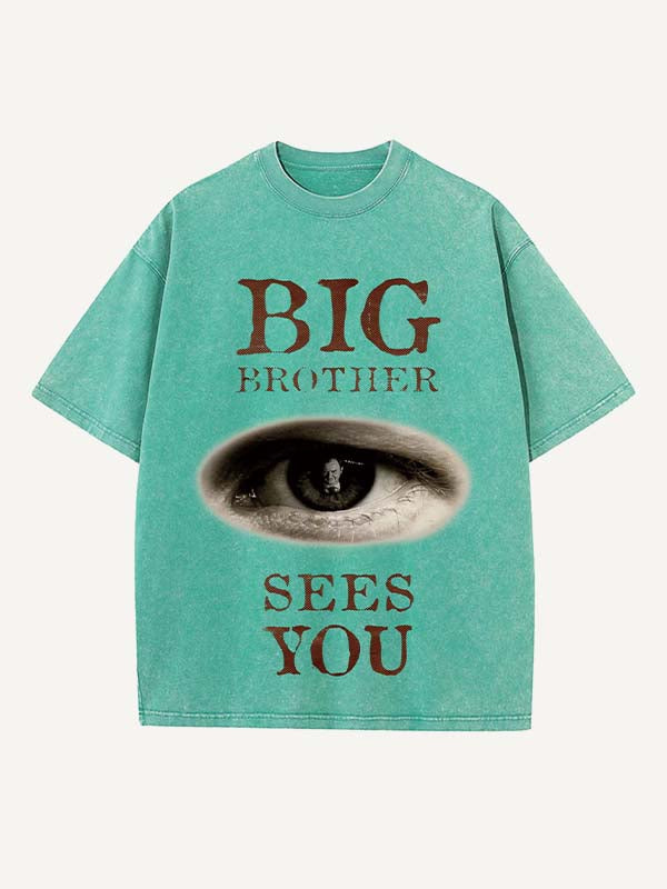 Sherlock Print Round Neck T-shirt