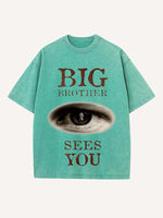 Sherlock Print Round Neck T-shirt