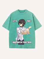 Code Geass Print Round Neck T-shirt
