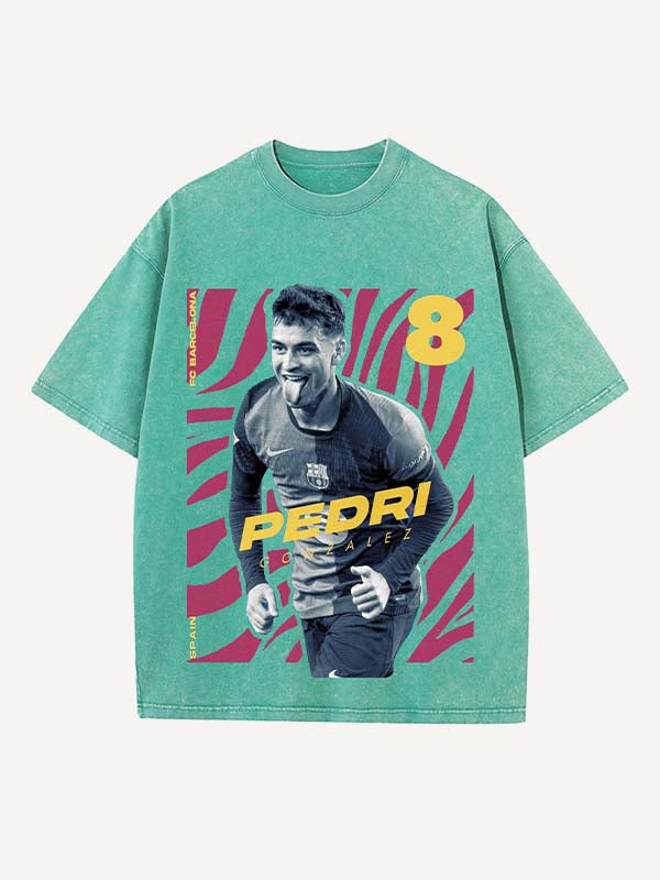 Pedri Print Round Neck T-shirt