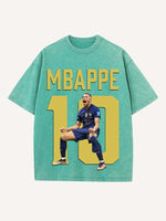 Kylian Mbappé Print Round Neck T-shirt