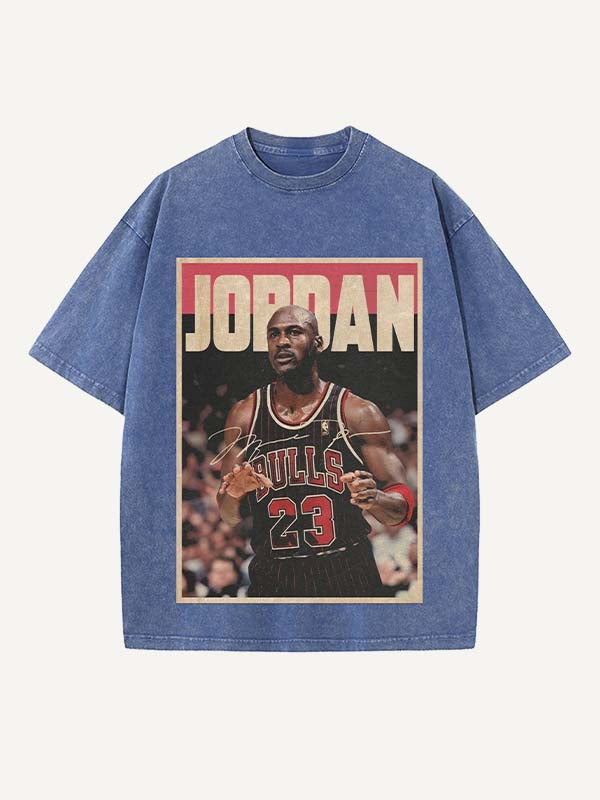 Michael Jordan Print Round Neck T-shirt