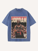 Michael Jordan Print Round Neck T-shirt
