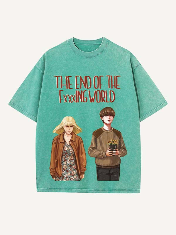 The End of the Fxxxing World Print Round Neck T-shirt