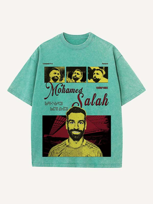 Mohamed Salah Print Round Neck T-shirt