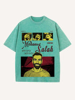 Mohamed Salah Print Round Neck T-shirt