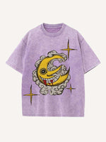 Soul Eater Print Round Neck T-shirt