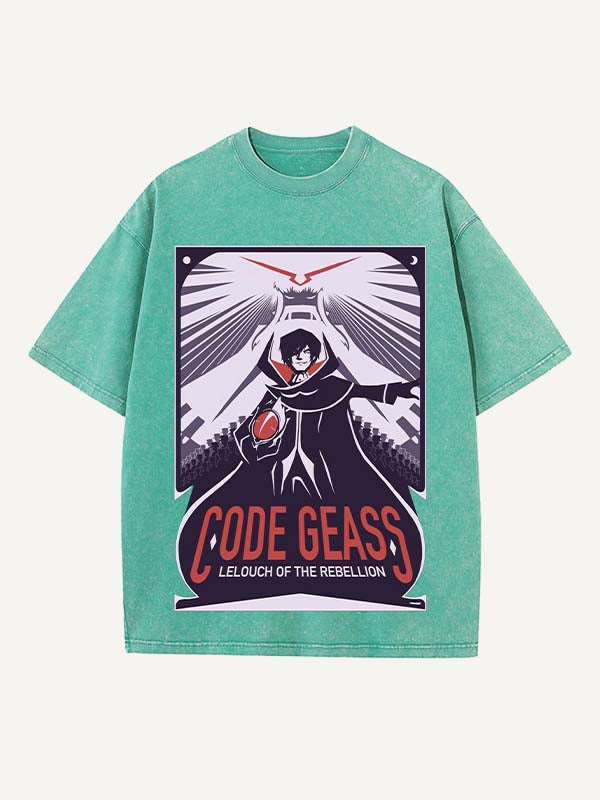 Code Geass Print Round Neck T-shirt