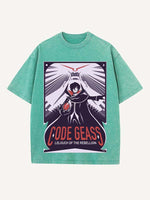 Code Geass Print Round Neck T-shirt