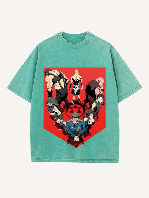 Fullmetal Alchemist Print Round Neck T-shirt