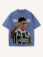 Marcus Rashford Print Round Neck T-shirt