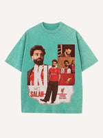 Mohamed Salah Print Round Neck T-shirt