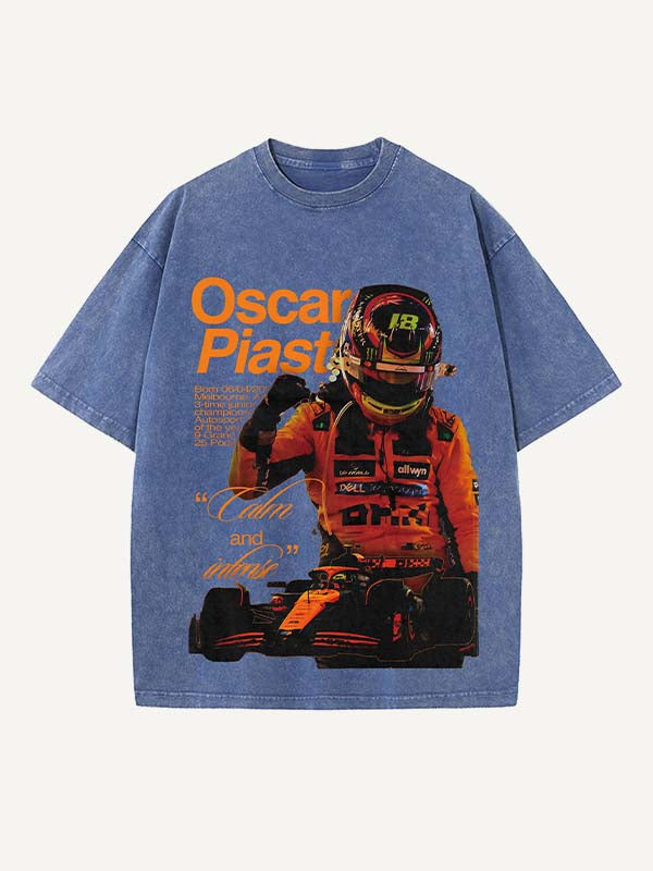 Oscar Piastri Print Round Neck T-shirt