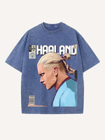 Erling Haaland Print Round Neck T-shirt