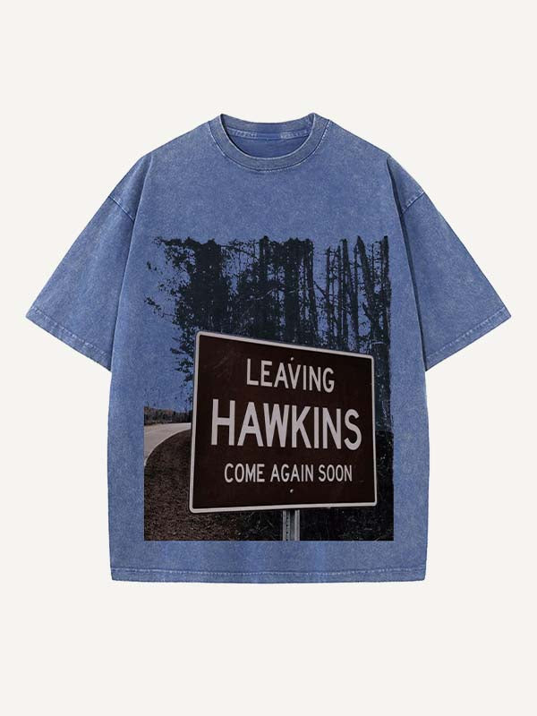 Stranger Things Print Round Neck T-shirt