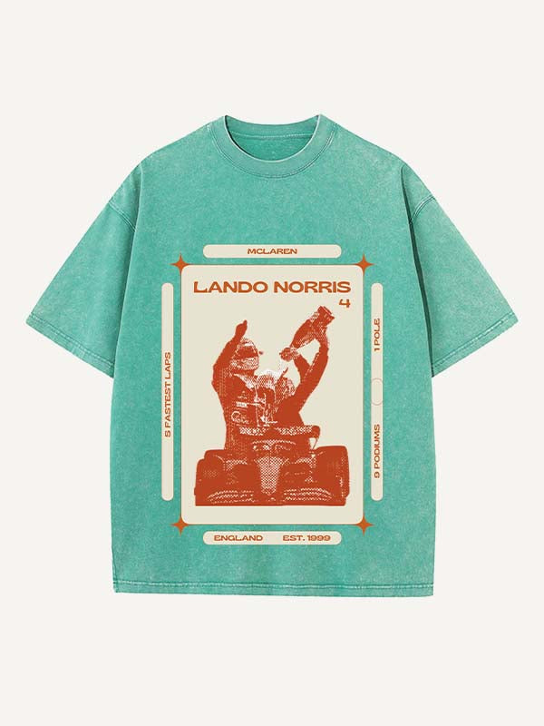 Lando Norris Print Round Neck T-shirt