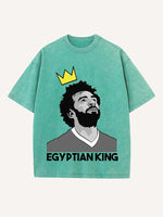 Mohamed Salah Print Round Neck T-shirt