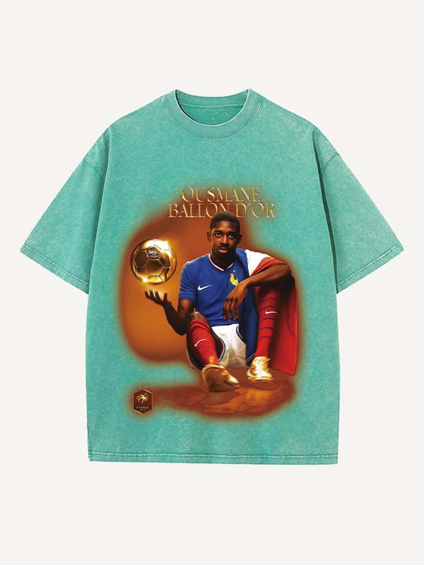 Ousmane Dembélé Print Round Neck T-shirt