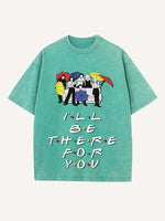 Friends Print Round Neck T-shirt