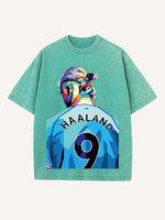 Erling Haaland Print Round Neck T-shirt
