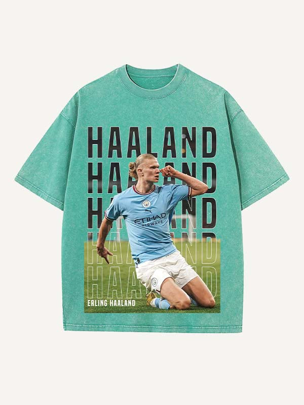Erling Haaland Print Round Neck T-shirt