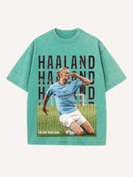 Erling Haaland Print Round Neck T-shirt