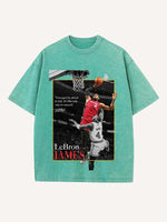 LeBron James Print Round Neck T-shirt
