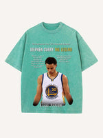 Stephen Curry Print Round Neck T-shirt
