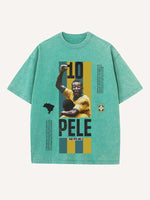 Pelé Print Round Neck T-shirt