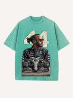 Lewis Hamilton Print Round Neck T-shirt