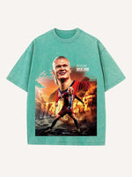 Erling Haaland Print Round Neck T-shirt