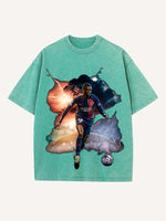 Ousmane Dembélé Print Round Neck T-shirt